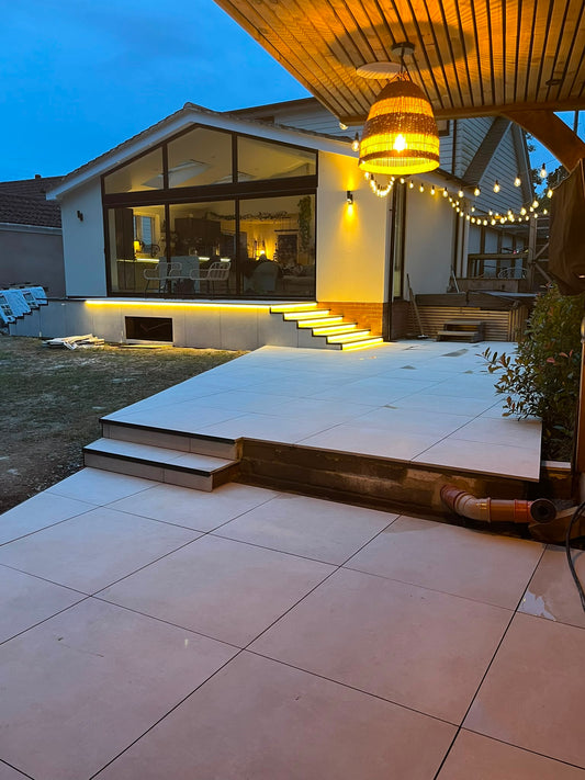 Ark Ivory 800x800x20mm Outdoor Porcelain Tiles Paving £35.60 per sq.m Bien