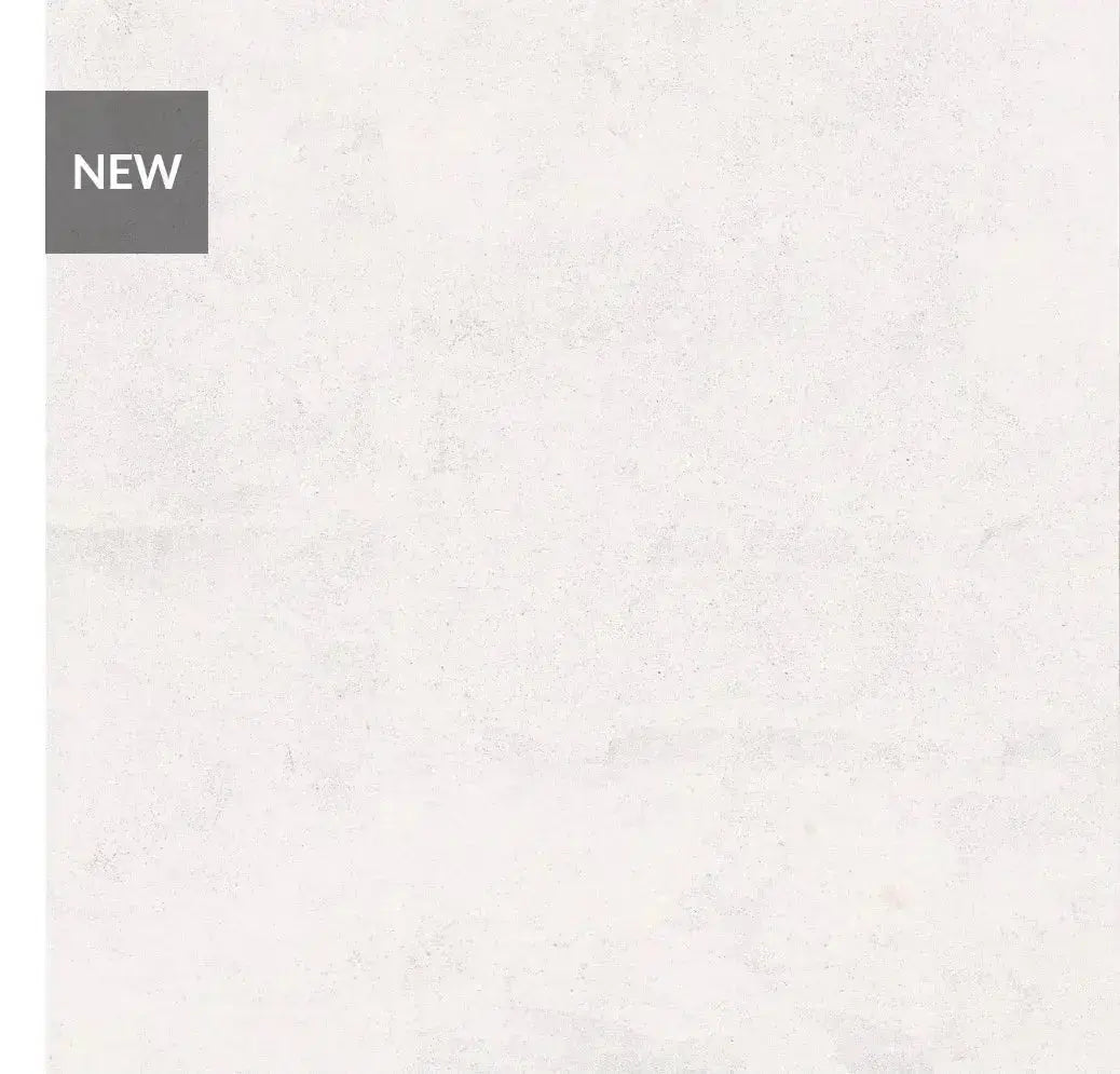 Ark white 100x100 cm concrete effect porcelain tiles £39.99 per sq.m vivido-tiles-uk