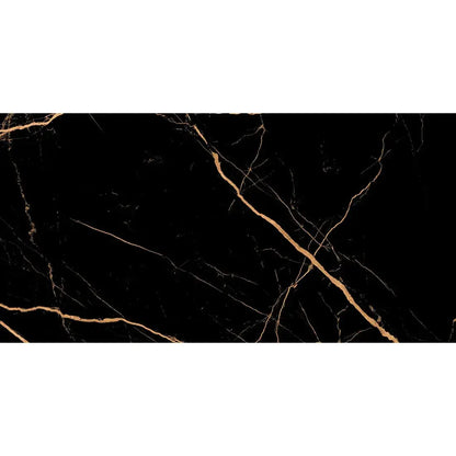Atlas Black & Gold 60x60 cm Polished  Porcelain Tile £19.99 sq.m Vivido Tiles Uk 