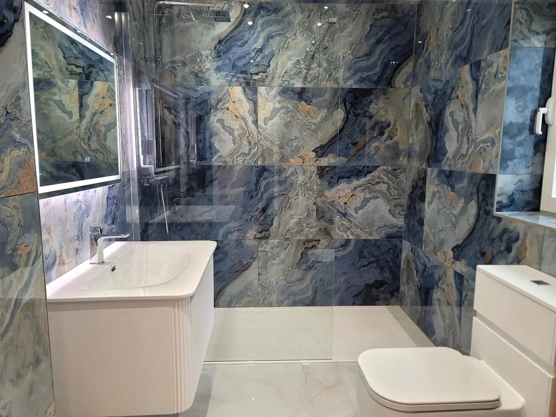 Blue Marble 60x120 cm Polished Porcelain Tiles from £26.99 sq.m Bien