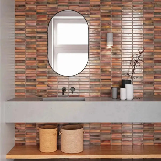 Bor Garnet  15x30 cm Rustic Feature wall Tiles from £37.99-sq.m-vivido-tiles-uk