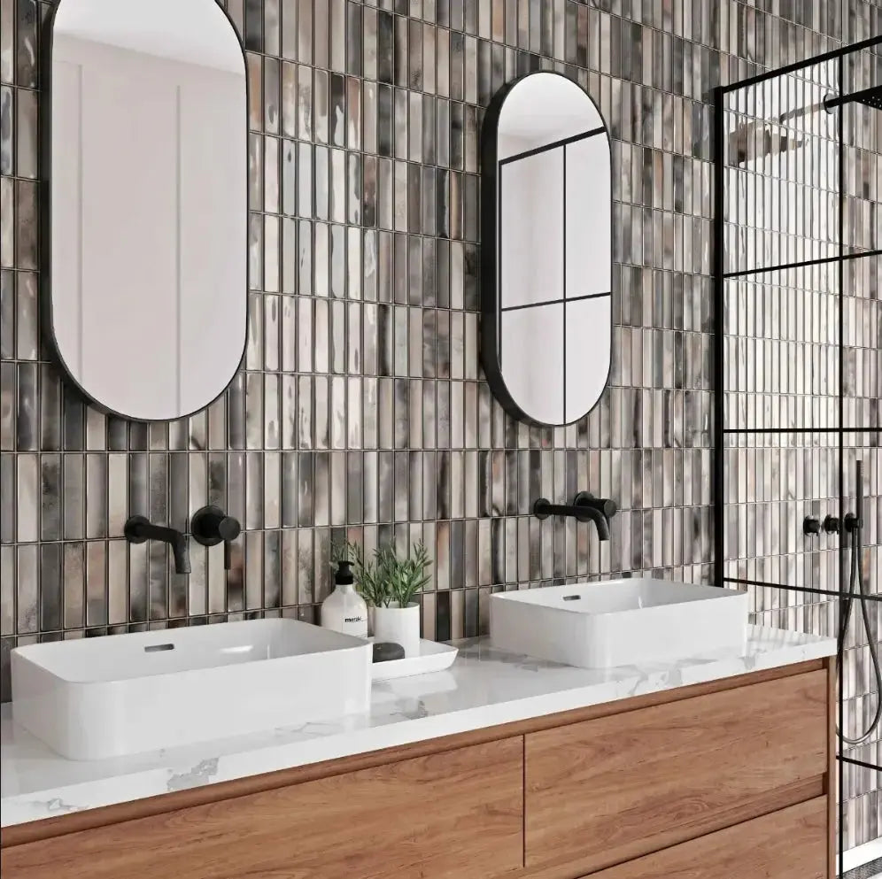 Bor Greige 15x30 cm Rustic Feature wall Tiles from £37.99 sq.m vivido-tiles-uk