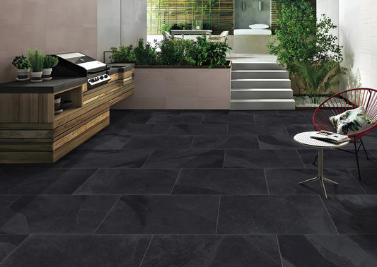 Brazilian Black Slate 600x900x20 mm Outdoor Porcelain Tiles Paving slabs ONLY £24.99 sq.m vivido-tiles-yorkshire
