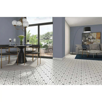 Brighton Grey 45 x 45 cm Retro Style porcelain Tile Vivido Tiles Harrogate 