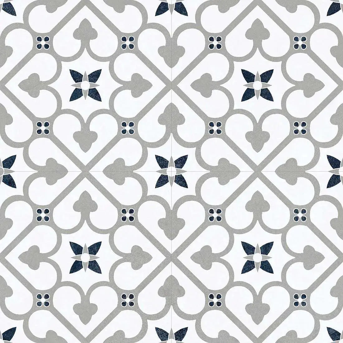 Brighton Grey 45 x 45 cm Retro Style porcelain Tile Vivido Tiles Harrogate 