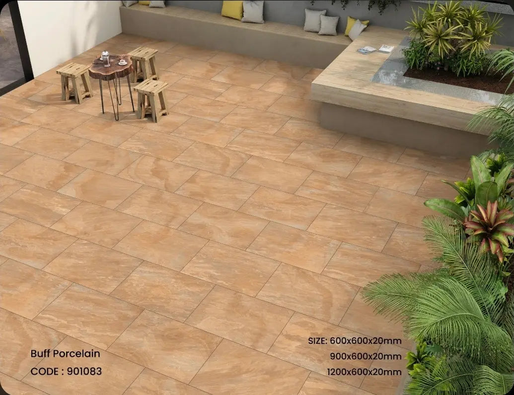 Buff Slate 600x900x20 mm Outdoor Porcelain Tiles Paving slabs ONLY £24.99 sq.m PAV