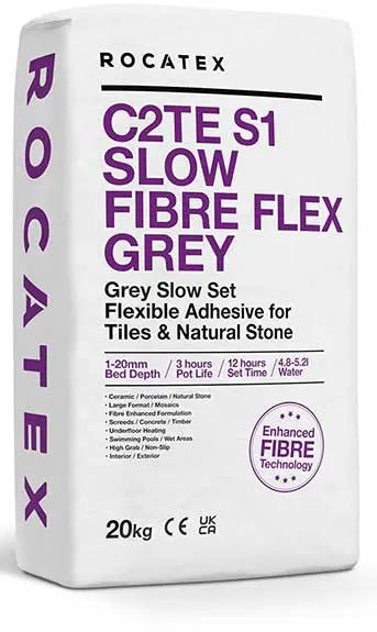 C2FT S1 Slow Set Flex Grey wall & floor 20 kg Adhesive Rocatex