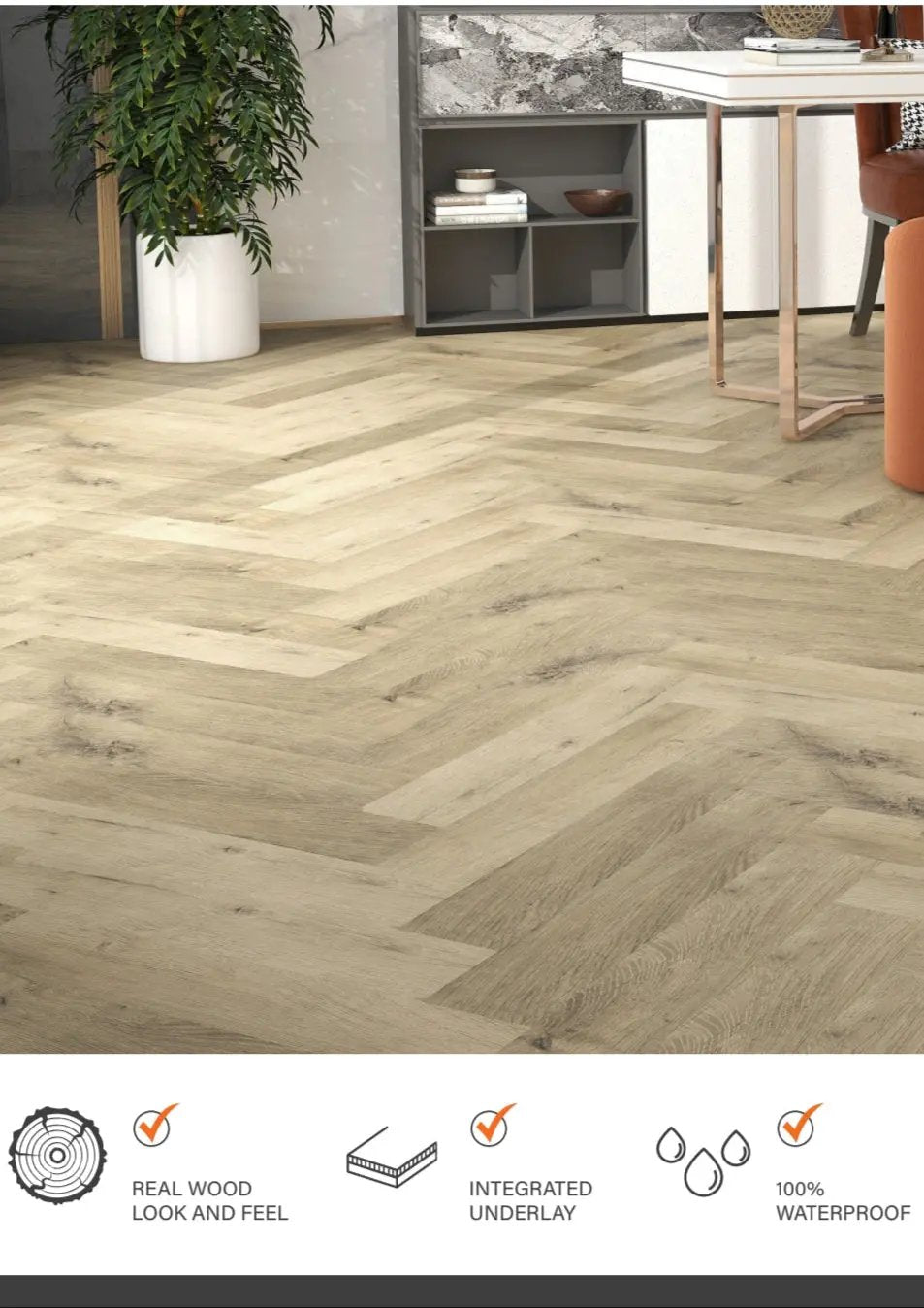 COPE OAK ESTILO HARDCORE SPC Flooring | Plank & Herringbone from £20.70 sq.m - Vivido Tiles