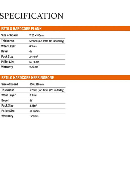 DRIFT ESTILO HARDCORE SPC Flooring | Plank & Herringbone from £20.70 sq.m - Vivido Tiles