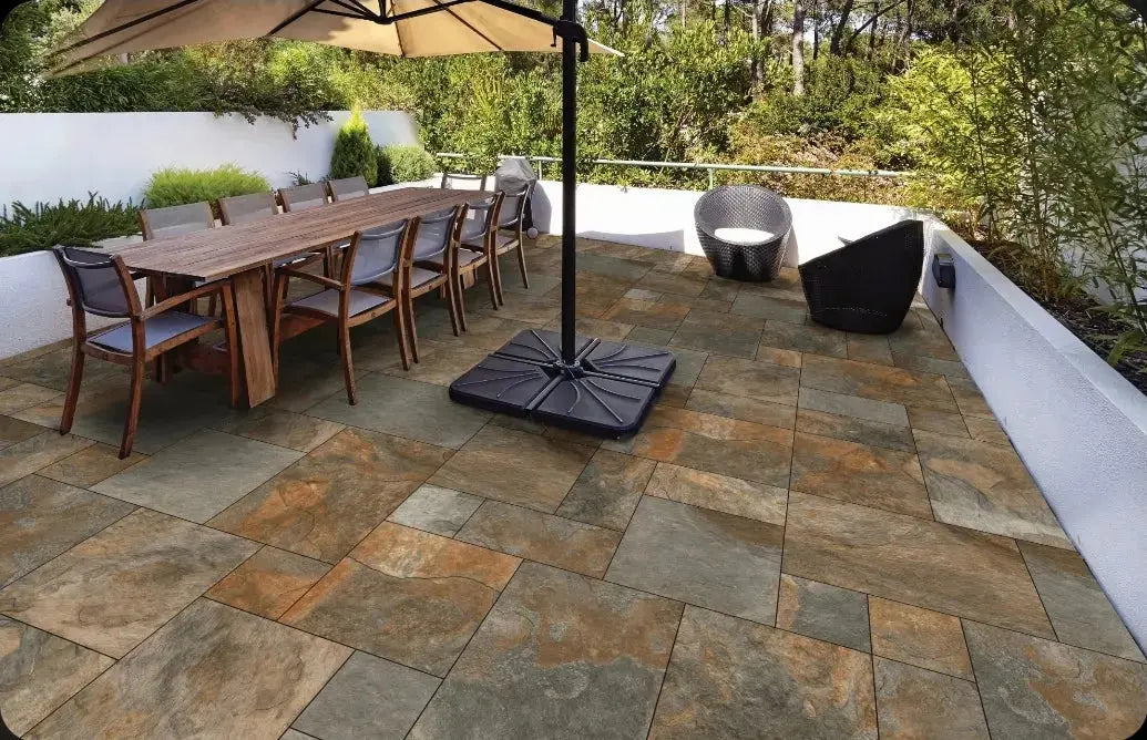 COPPER SLATE 600x900x20 mm Outdoor Porcelain Tiles Paving slabs ONLY £24.99 sq.m vivido-tiles-yorkshire