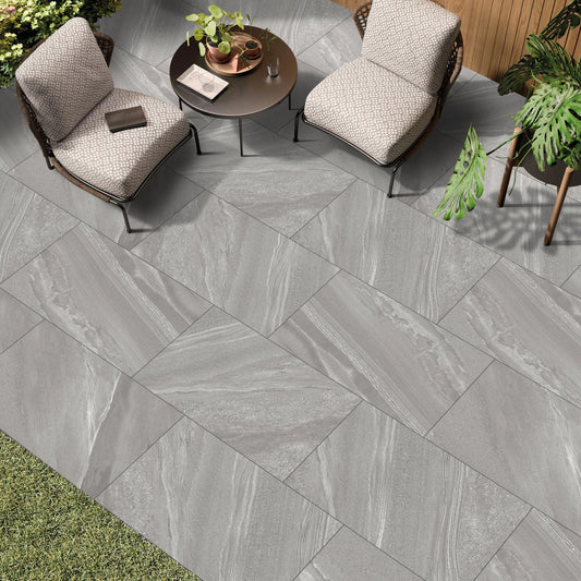 CROSS GREY 600x900x20 mm Outdoor Porcelain Tiles Paving slabs ONLY £27.99 sq.m PAV