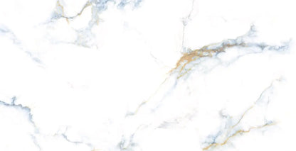 Calcatta Blue Veins polished 60x120 cm marble effect Porcelain Tiles from £34.99 sq.m Arts