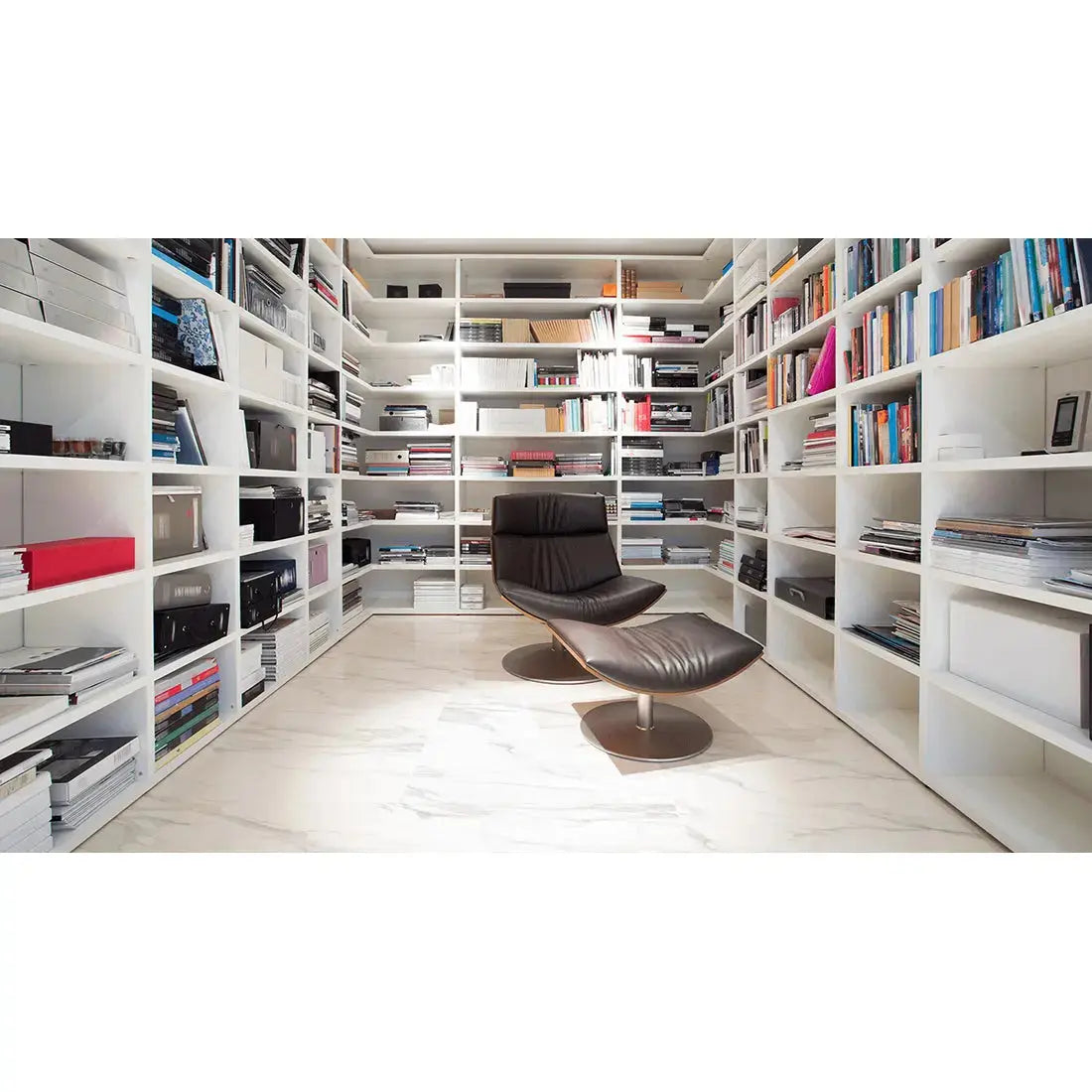 Carrara White 120x120 cm Large Polished Porcelain Tiles. from £39.99 sq.m -Vivido-tiles-uk