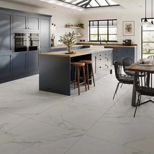 Carrara matt 100x100 cm marble effect porcelain tiles from £49.99 per sq.m (Copy) Vero