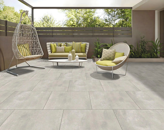 Cemento Grey Matt 60x90x2 cm Outdoor Porcelain Tiles Paving £29.99 sq.m - Vivido Tiles uk