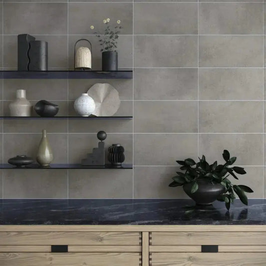 Ceramic wall Tiles Silence Taupe Matt 20x40 cm