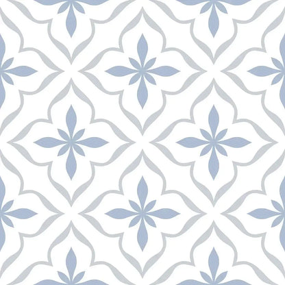 Cube Blue Patterned Tiles 20x20  Matt Ceramic wall and floor from ONLY £27.99 -Vivido-tiles-uk