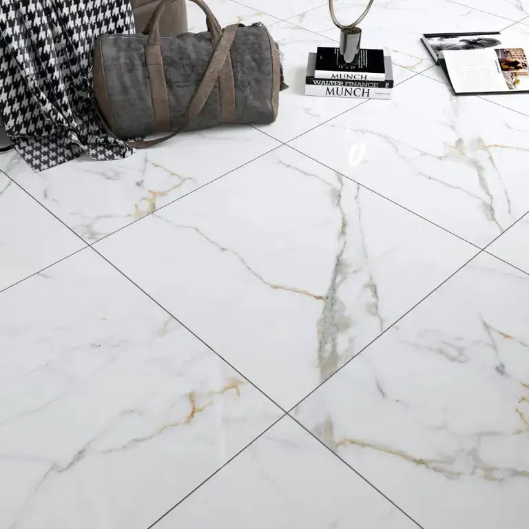 Destiny white 60x60 cm matt Porcelain Tiles wall and floor