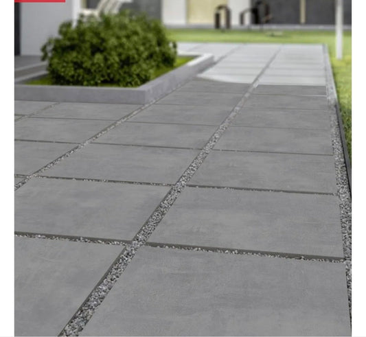 Driveway Outdoor Porcelain Tiles Stone Grey 600x600x30 mm concrete effect Bien