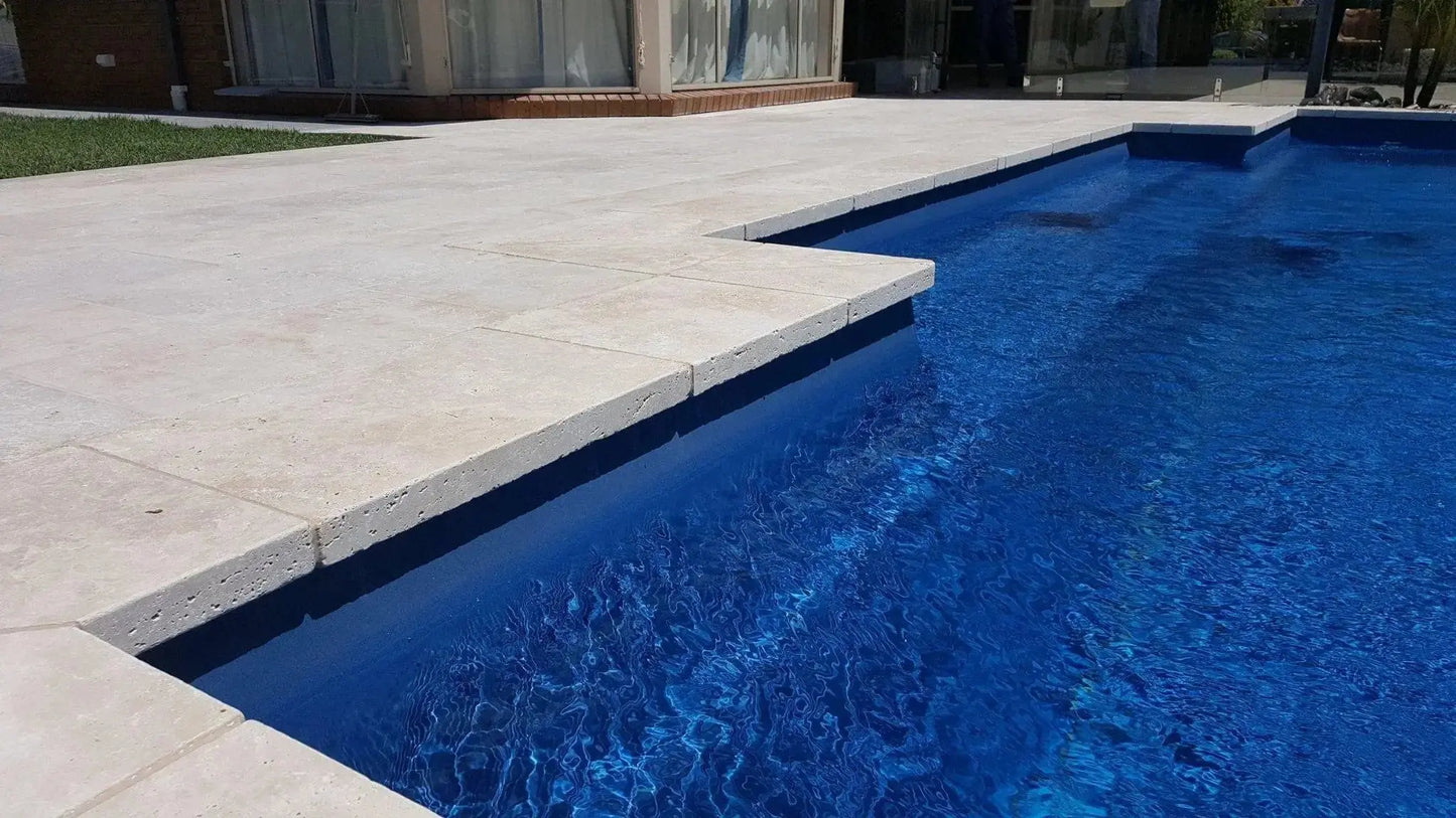 Dura Natural Stone Beige Travertine 30mm thick Random pack Only £49.99 sq.m vivido-tiles-harrogate