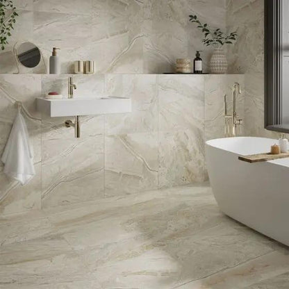 Earthsong Natural Anti Slip Matt Porcelain Tile 600x600 mm Wall & Floor £44.99 sq.m Vero