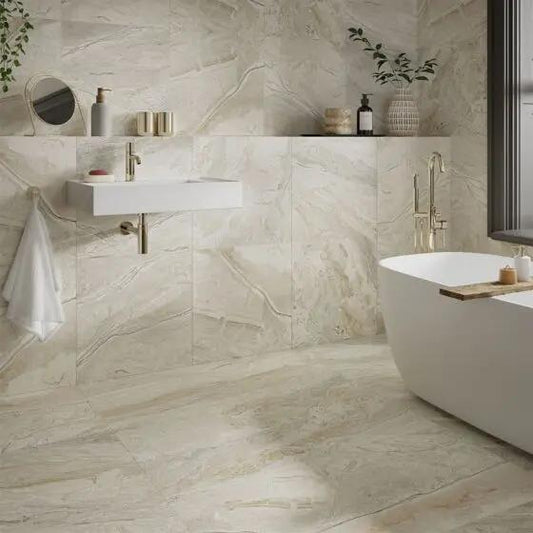 Earthsong Natural Anti Slip Matt Porcelain Tile 600x600 mm Wall & Floor £44.99 sq.m Vero