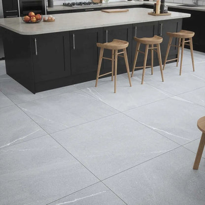 East Grey 100x100 cm marble effect porcelain tiles from £49.99 per sq.m Vero