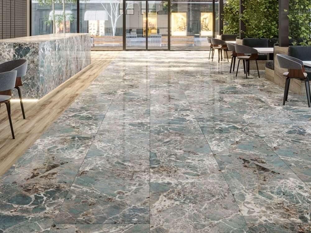 Firoza 60 x 120 cm 7mm Polished Porcelain Tile. Vivido Tiles Harrogate 
