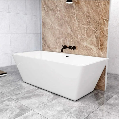 Freestanding Double Ended Bath Tub 1700x800mm Integral Waste & Overflow - Vivido Tiles