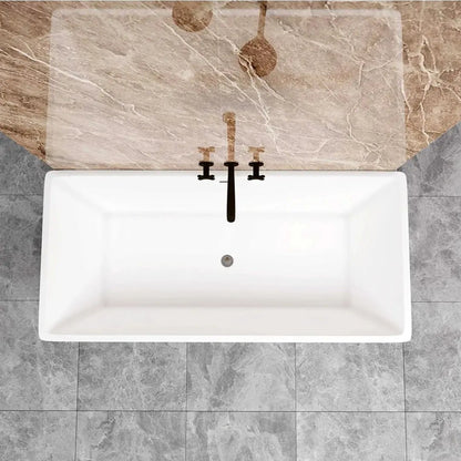 Freestanding Double Ended Bath Tub 1700x800mm Integral Waste & Overflow - Vivido Tiles