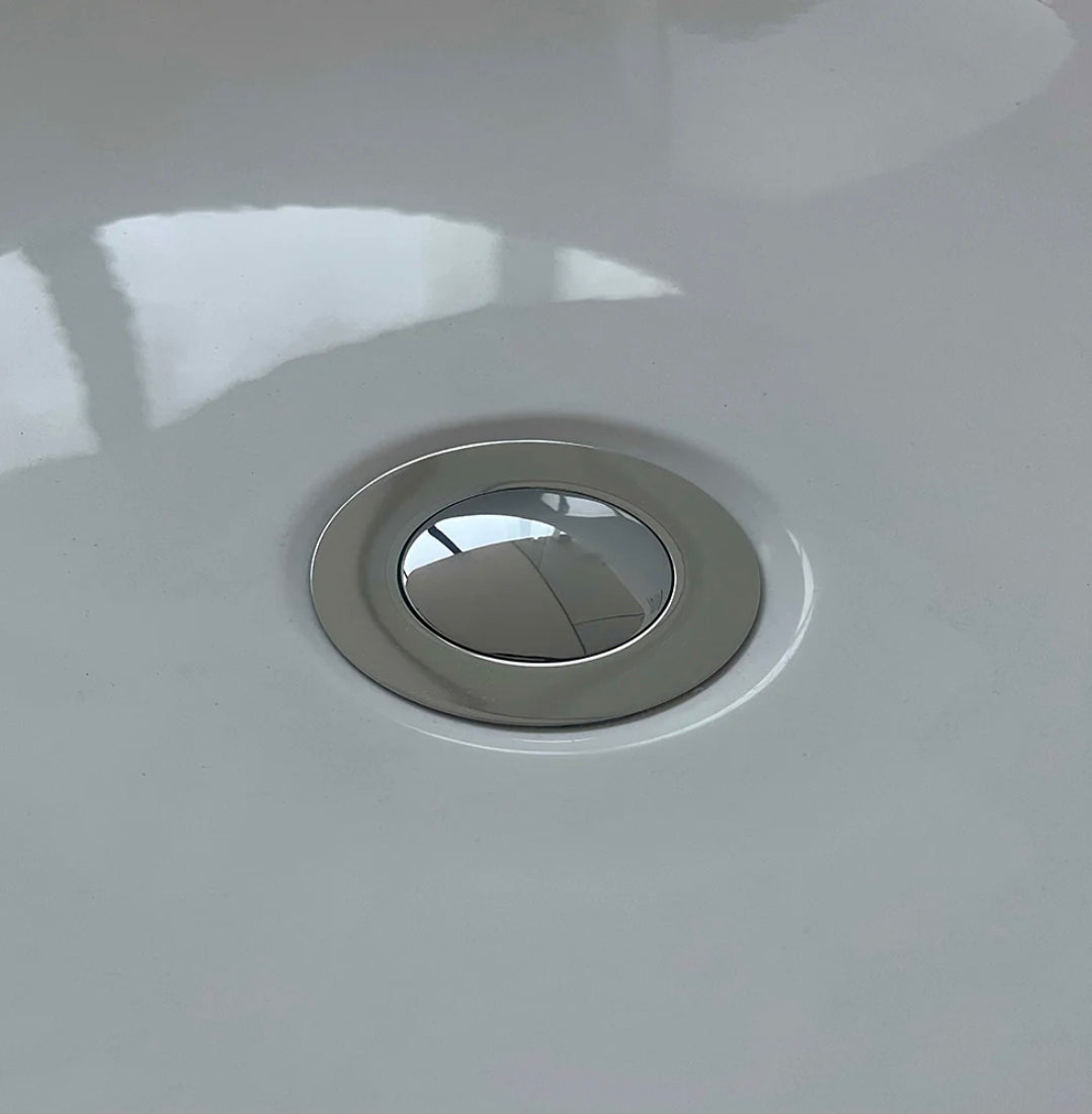 Freestanding Double Ended Bath Tub 1700x800mm Integral Waste & Overflow - Vivido Tiles