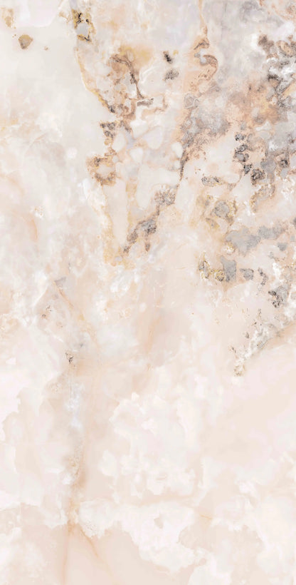 Granelle Pink polished 60x120 cm marble effect Porcelain Tiles from £25.99 sq.m Arts