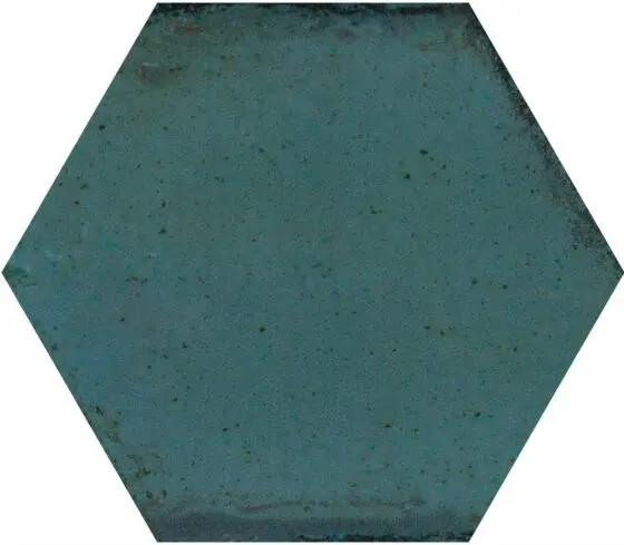 Hope Blue Hexagon Gloss Ceramic Wall 150x173 mm - £49.99 sq.m Vero