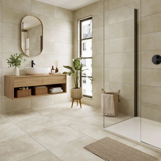 ITALIAN Loft Cream 60x60 cm Wall&Floor Porcelain Tiles £49.99 sq.m Vero