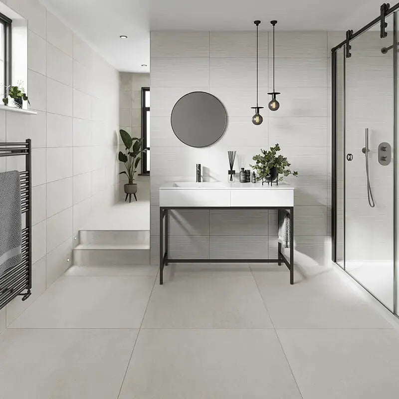 ITALIAN Loft White 80x80 cm Wall&Floor Porcelain Tiles £59.99 sq.m Vivido-tiles-harrogate