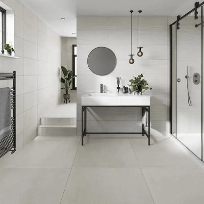 ITALIAN Loft White 80x80 cm Wall&Floor Porcelain Tiles £59.99 sq.m Vivido-tiles-harrogate