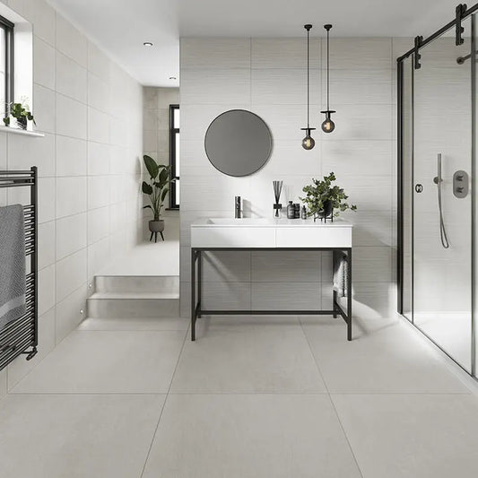 ITALIAN Loft White 80x80 cm Wall&Floor Porcelain Tiles £59.99 sq.m Vero