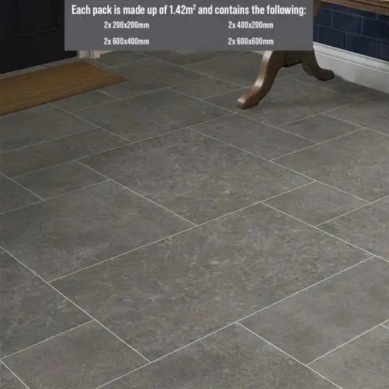 ITALIAN Luciana Slate Matt Glazed Porcelain Modular Opus Pack 1.42m2 £55.85 sq.m vivido-tiles-uk