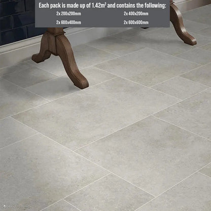 ITALIAN Luciana Stone Matt Glazed Porcelain Modular Opus Pack 1.42m2 £55.85 sq.m vivido-tiles-uk