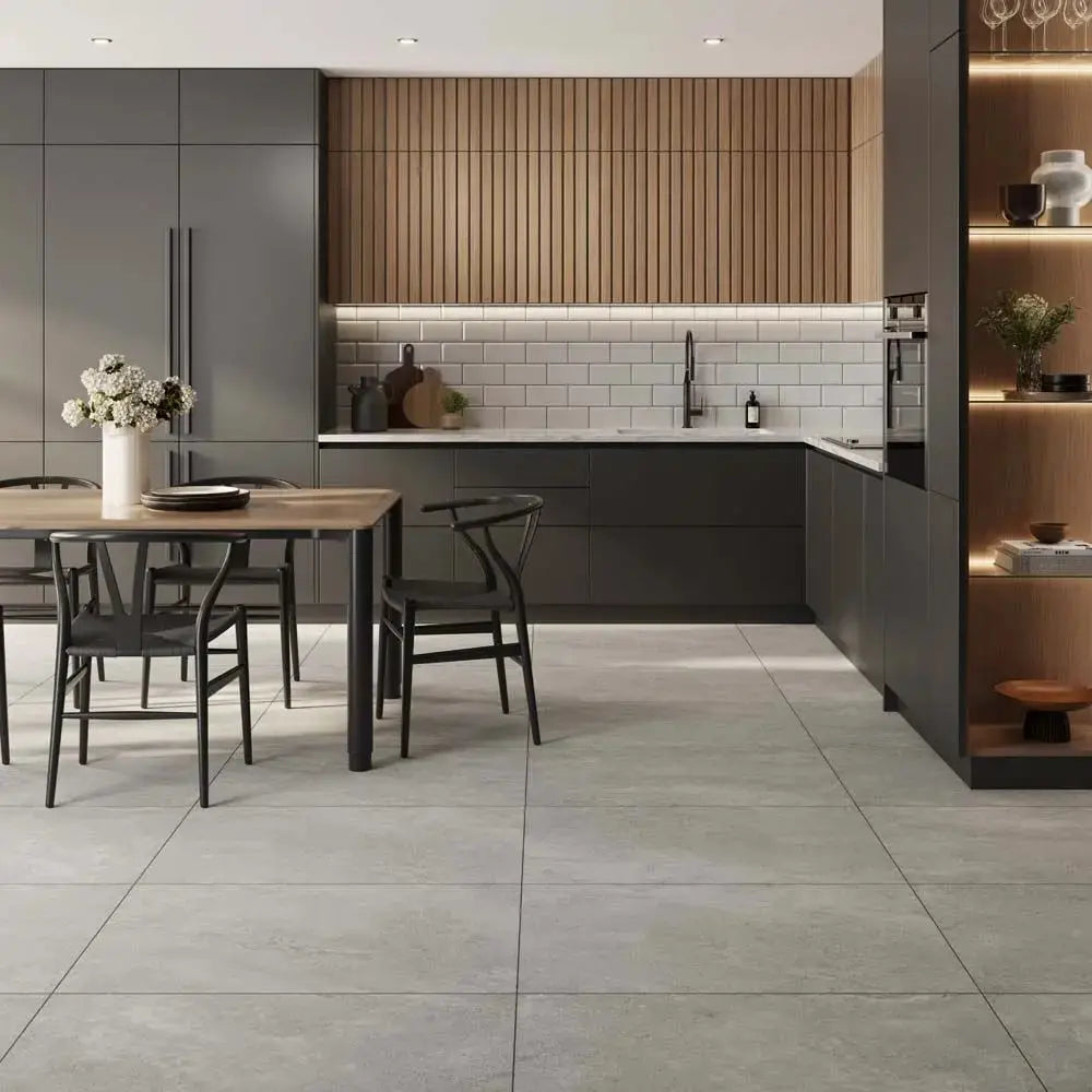 ITALIAN Panaro Grey Matt 60x90 cm Wall&Floor Porcelain Tiles £54.99 sq.m vivido-tiles-uk