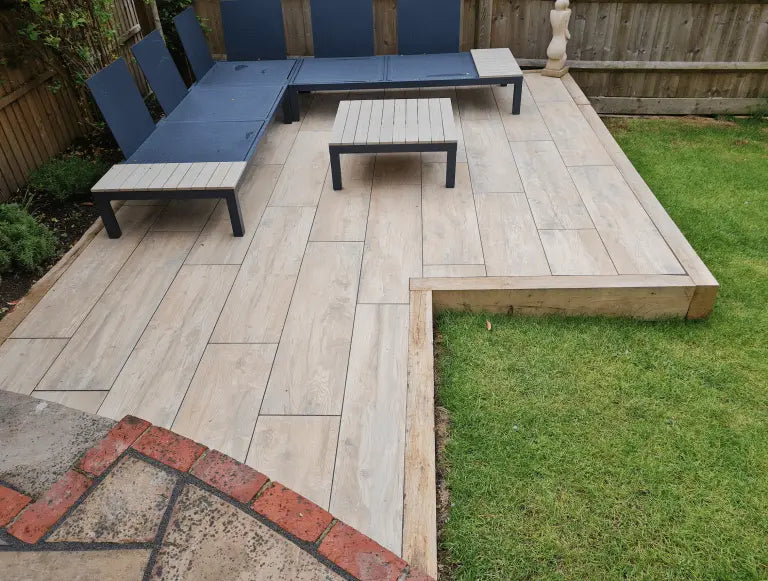 PALLET of Islay oak 300x1200x20mm Wood Effect Outdoor Porcelain Paving £38.50 sq.m Vivido Tiles Uk 