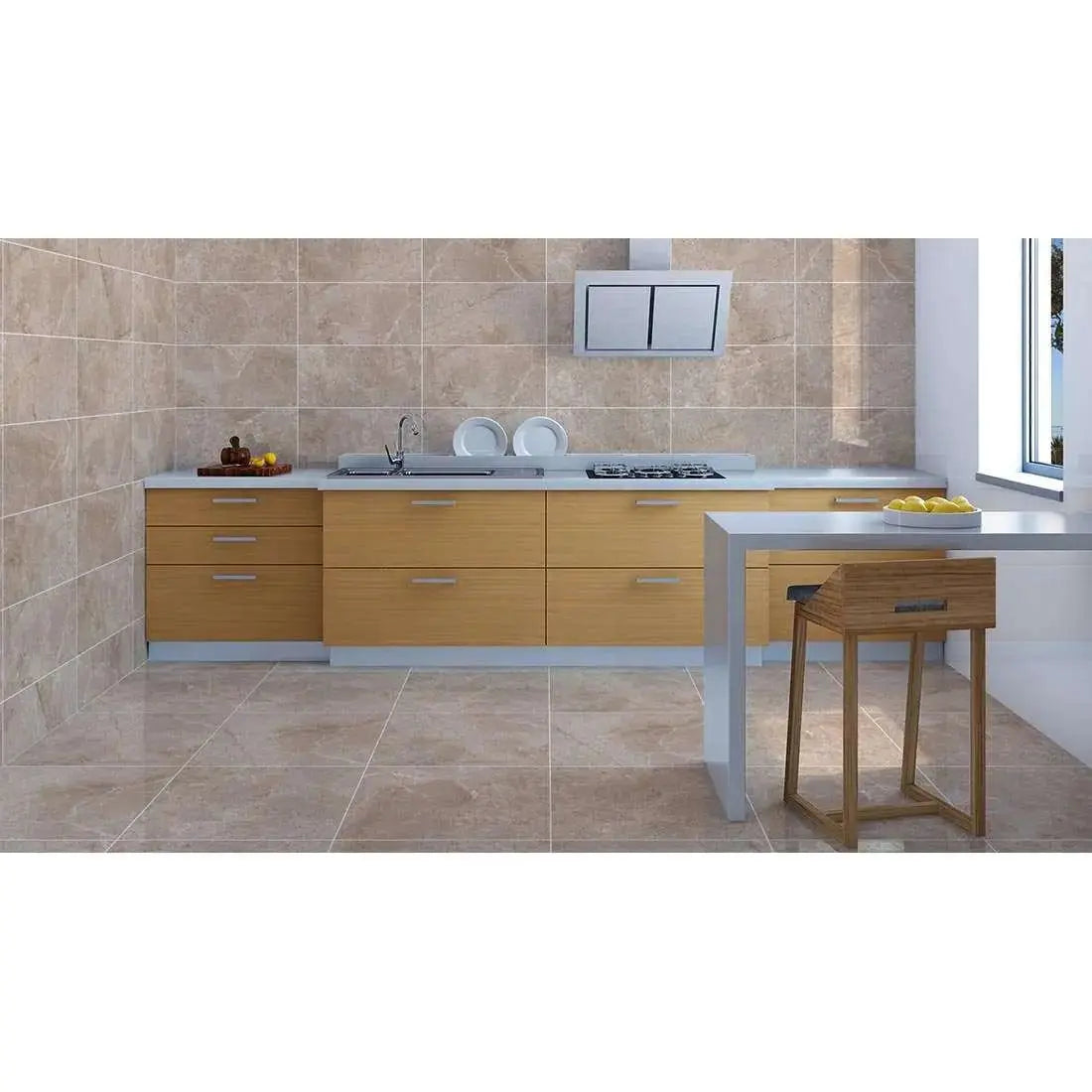 Jerico Grey Marble effect Polished Porcelain Tile Vivido Tiles Harrogate 