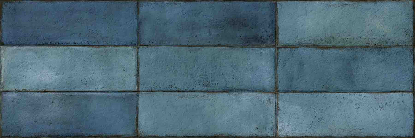 Juno Sapphire polished Ceramic Wall Tiles 30x90 cm from £29.99 sq.m vivido-tiles-uk
