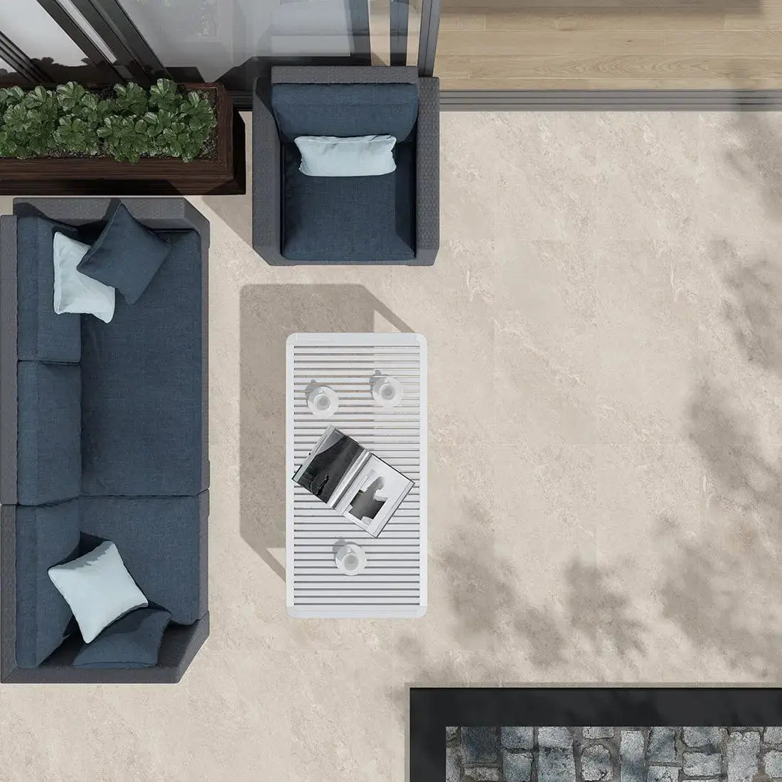 J Rock Beige 60x90x2 cm Outdoor Porcelain Paving £33.30 sq.m Vivido tiles Harrogate 