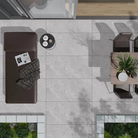 J Rock Light Grey 60x90x2 cm Outdoor Porcelain Paving £33.30 sq.m Vivido Tiles Uk 