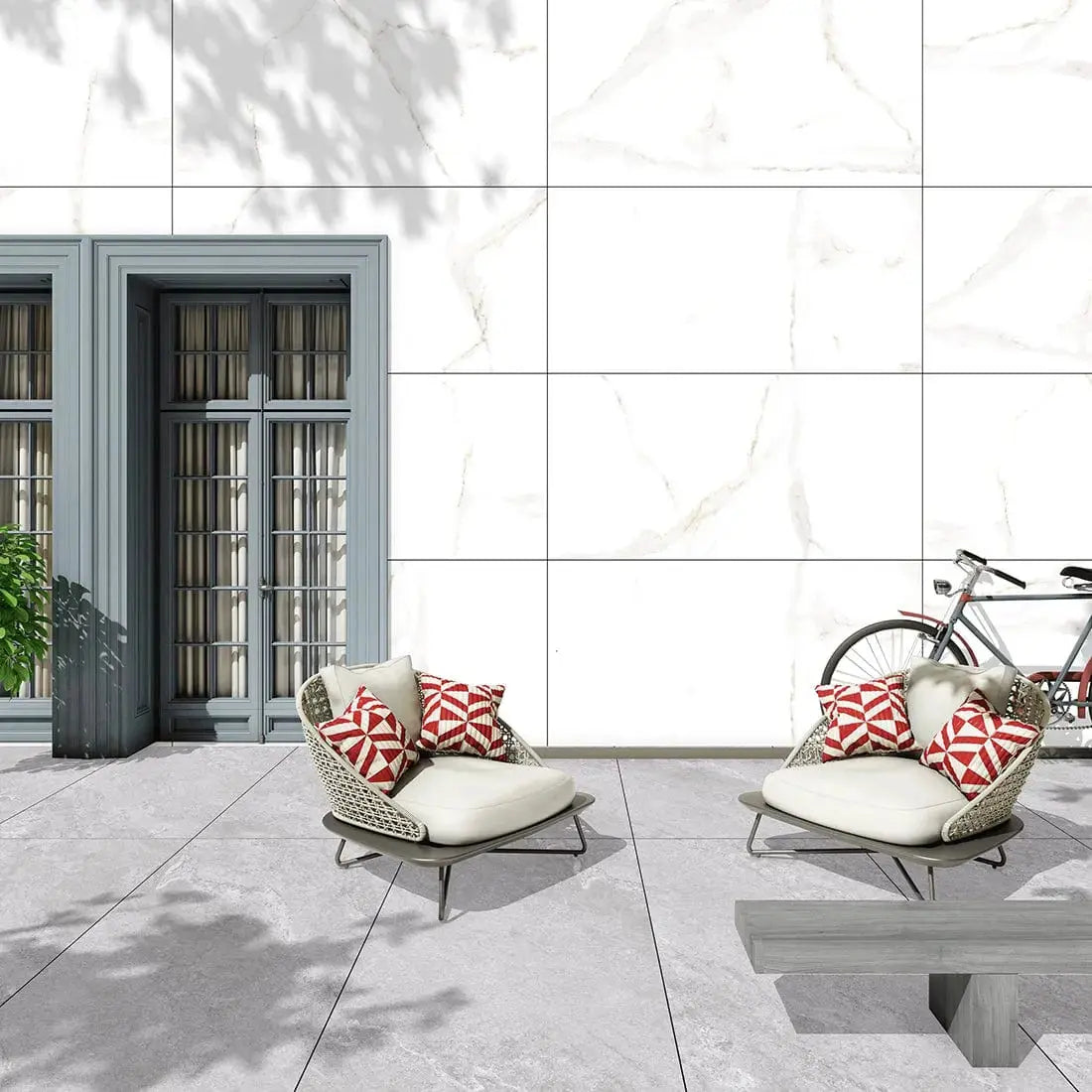 J Rock Light Grey 60x90x2 cm Outdoor Porcelain Paving £33.30 sq.m Vivido Tiles Uk 