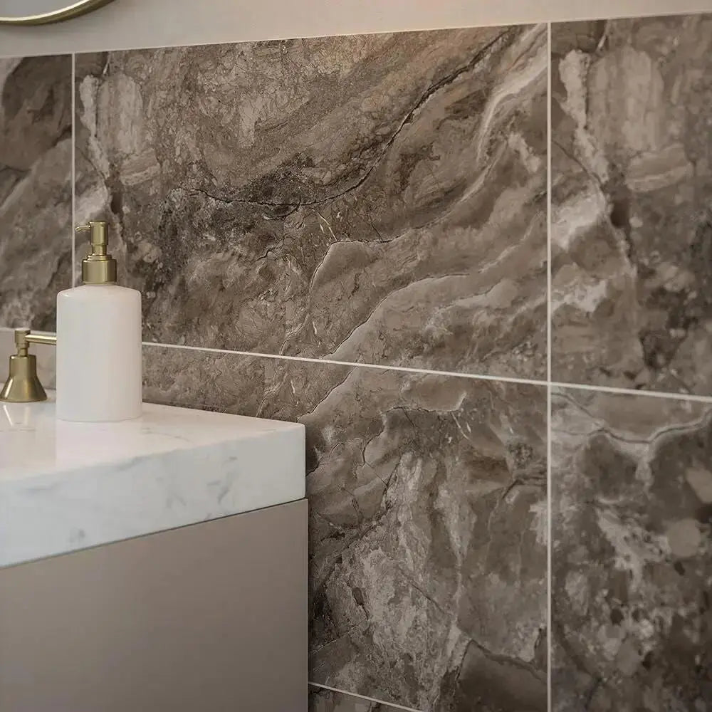 Kore Slate grey Porcelain Tile 600x600 mm Wall & Floor £39.99 sq.m vivido-tiles-harrogate