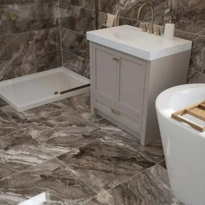 Kore Slate grey Porcelain Tile 600x600 mm Wall & Floor £39.99 sq.m - Vivido Tiles