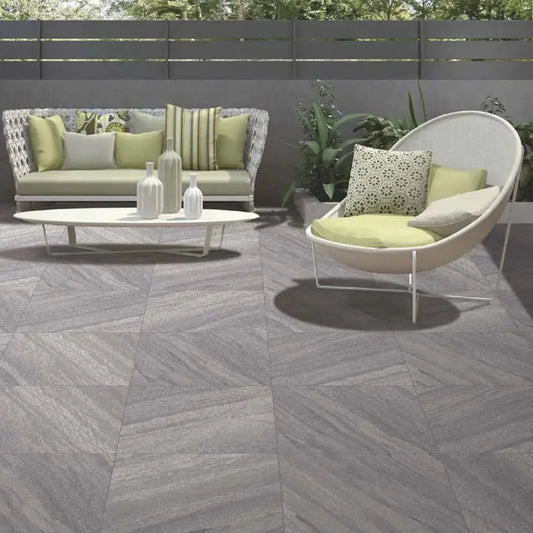 Lagu Anthracite Matt 600x600x20mm Outdoor Porcelain Tiles Paving from £29.99 per sq.m Ds