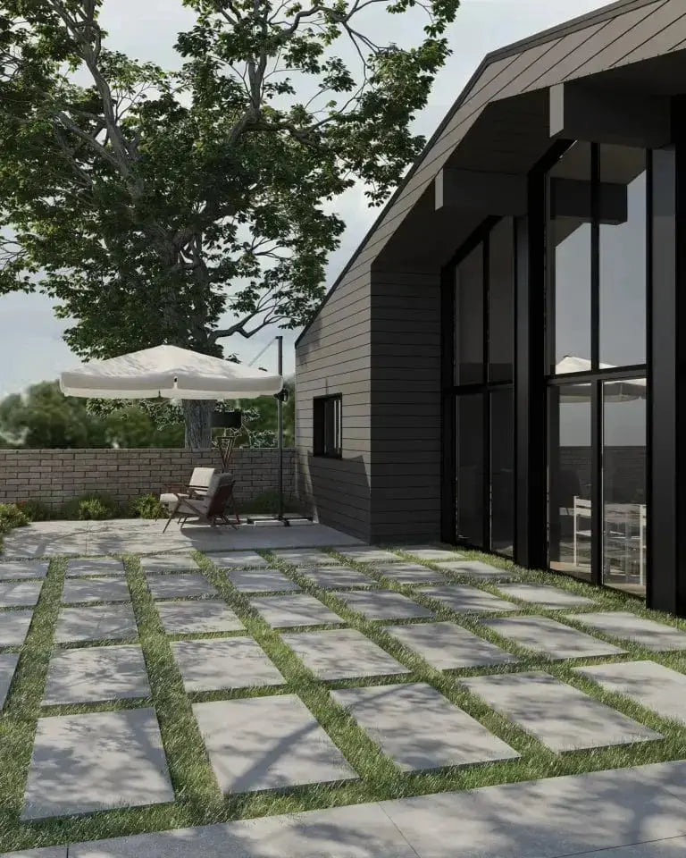 Living Cool Grey 600x1200x20 mm Outdoor Porcelain Paving.  £38.50 sq.m Vivido Tiles Uk 